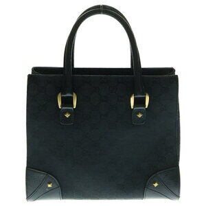 GUCCI GG Canvas Jacquard Handbag Black